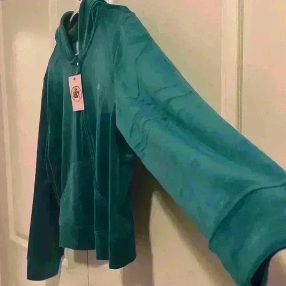 Juicy Couture Womens Plus Hoodie w Mid Rise Velour Pant Set NWT Y2K style 2X - Picture 6 of 14